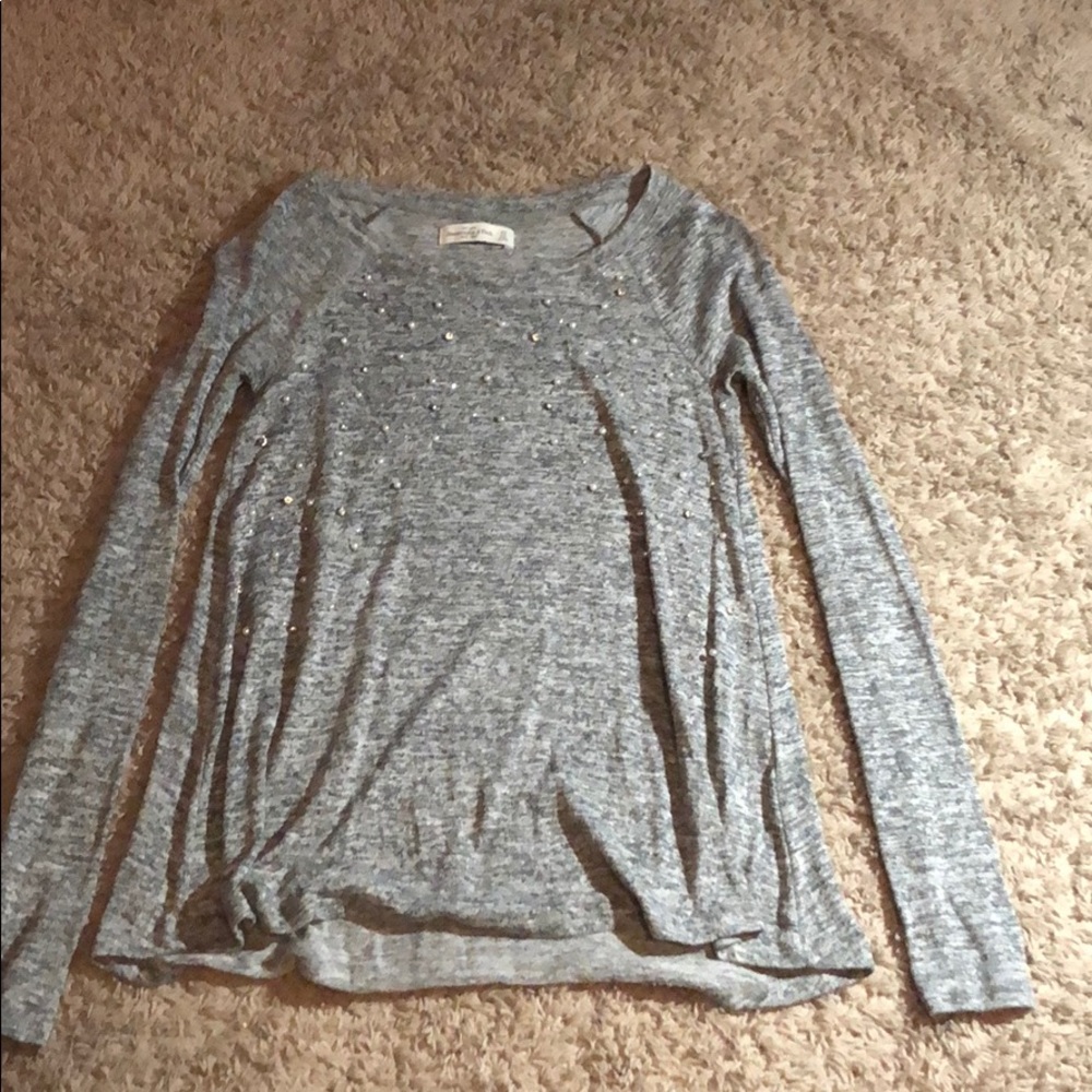Grey long sleeve with gems